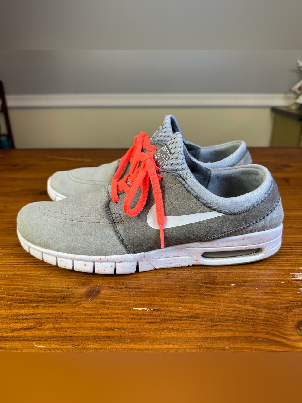 Nike SB Stefan Janoski Max Sneakers Wolf Grey / Hot Lava Men’s Size 9 - Picture 5 of 11